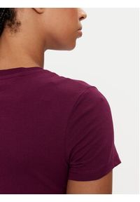 Tommy Jeans T-Shirt Linear DW0DW18398 Bordowy Slim Fit. Kolor: czerwony. Materiał: bawełna #5