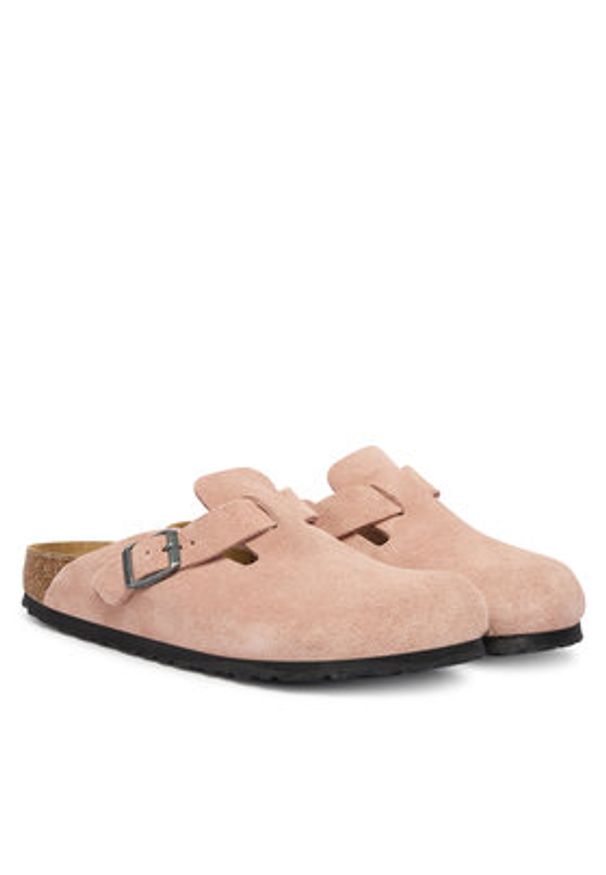Birkenstock Klapki Boston 1031635 Różowy. Kolor: różowy. Materiał: skóra, zamsz