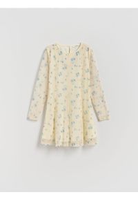 Reserved - Sukienka w kwiatki - wielobarwny. Materiał: tkanina. Wzór: kwiaty #1