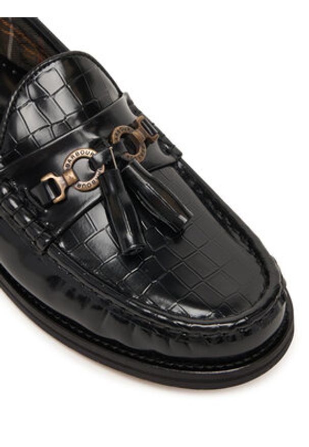 Barbour Loafersy Jen LFO0784BK91 Czarny. Kolor: czarny. Materiał: skóra