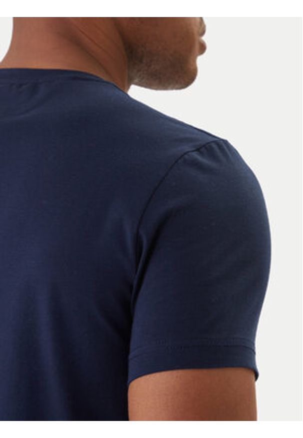 TOMMY HILFIGER - Tommy Hilfiger T-Shirt MW0MW10800 Granatowy Slim Fit. Kolor: niebieski. Materiał: bawełna