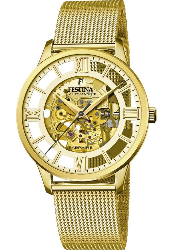 Zegarek Festina Zegarek męski Festina F20667-1 złoty. Kolor: złoty