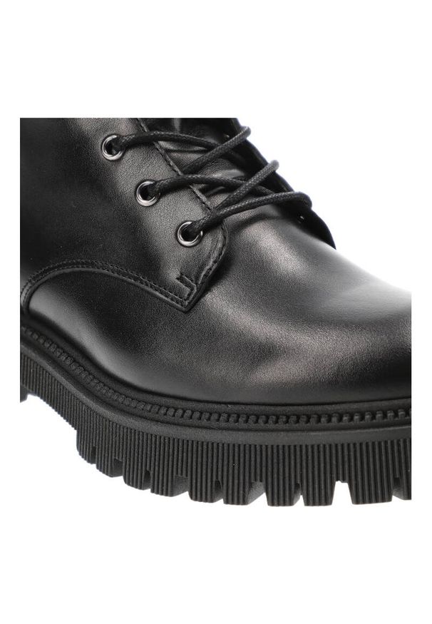 Czarne Botki Karino Modne Buty Na Jesień. Kolor: czarny. Materiał: syntetyk, futro, skóra. Sezon: jesień. Styl: klasyczny