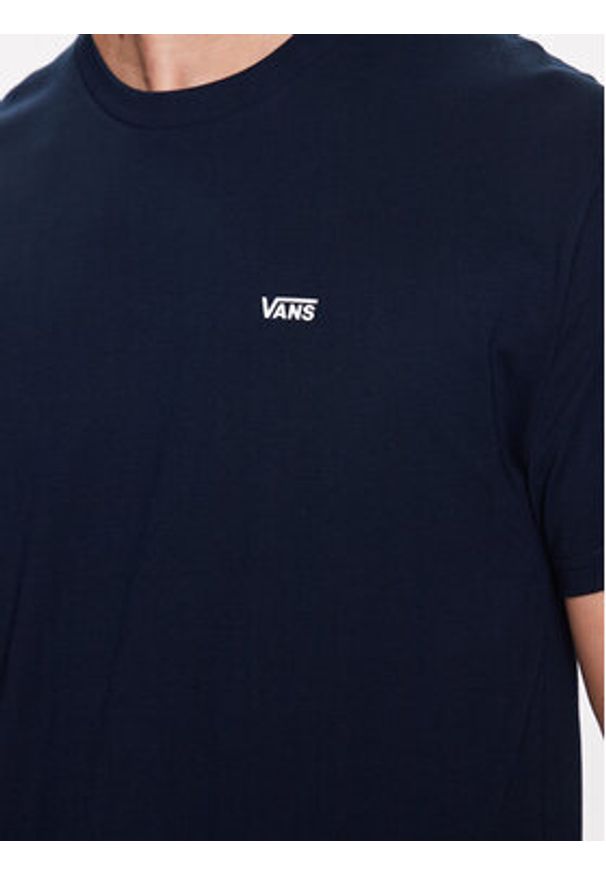 Vans T-Shirt Left Chest Logo VN0A3CZE Granatowy Classic Fit. Kolor: niebieski. Materiał: bawełna