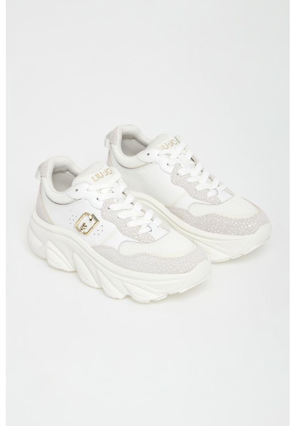 Liu Jo - Sneakersy damskie skórzane LIU JO. Materiał: skóra
