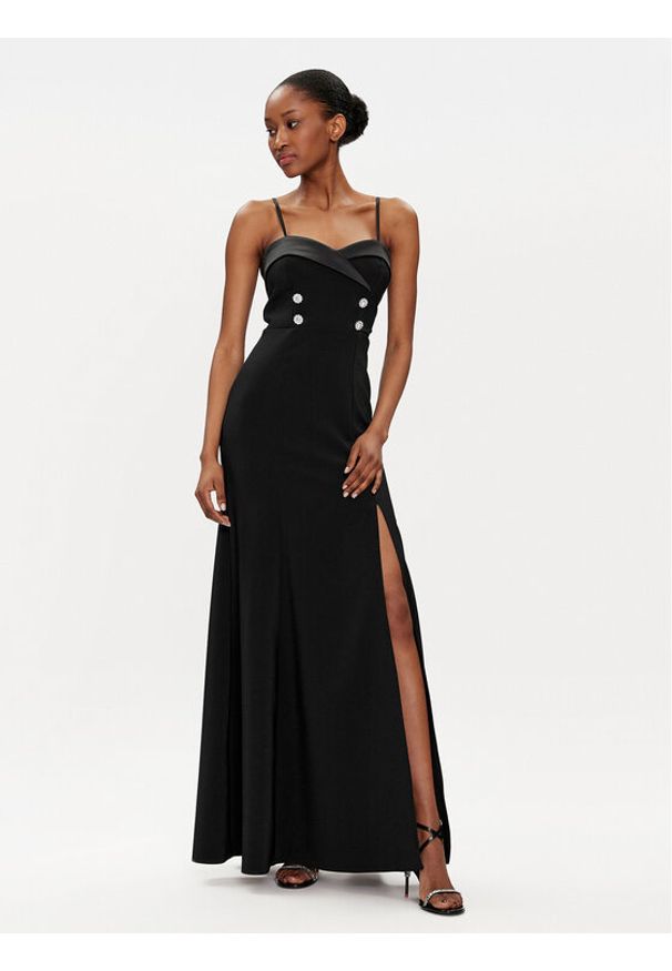 Rinascimento Sukienka wieczorowa CFC0019405002 Czarny Regular Fit. Kolor: czarny. Materiał: syntetyk. Styl: wizytowy