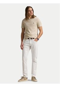 Polo Ralph Lauren T-Shirt 710671438203 Beżowy Slim Fit. Typ kołnierza: polo. Kolor: beżowy. Materiał: bawełna #3
