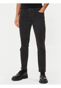 Hugo Jeansy 634 50511325 Czarny Tapered Fit. Kolor: czarny