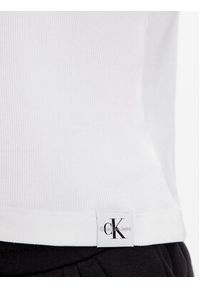 Calvin Klein Jeans Top J20J221055 Biały Regular Fit. Kolor: biały. Materiał: bawełna #5