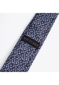 Wittchen - Krawat jedwabny wzorzysty granatowo-niebieski. Kolor: niebieski. Materiał: jedwab. Styl: klasyczny, elegancki #3