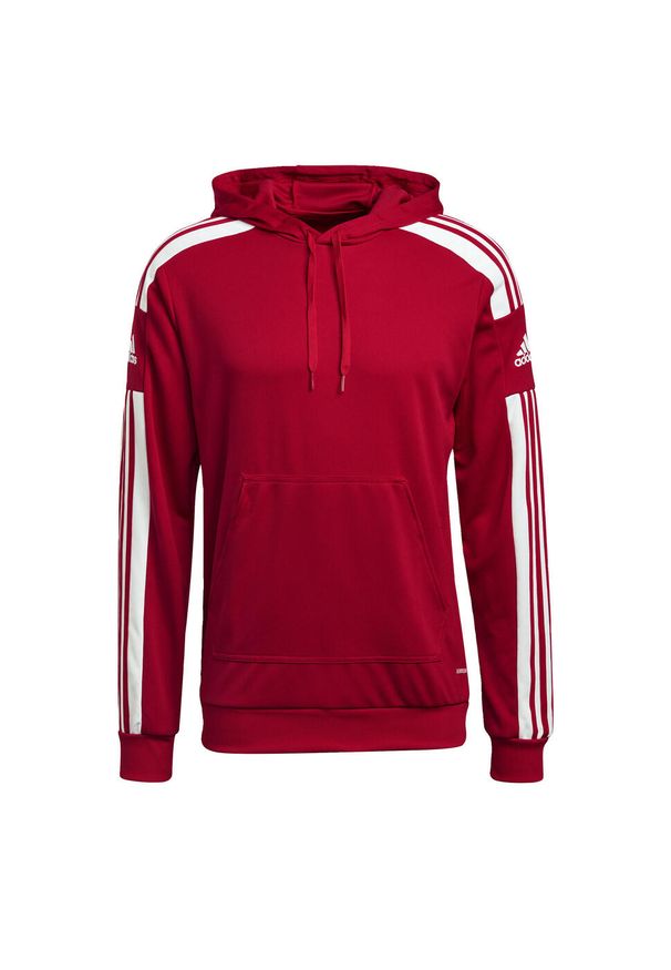 Adidas - Bluza piłkarska męska adidas Squadra 21 Hoodie. Typ kołnierza: kaptur. Kolor: czerwony, biały, wielokolorowy. Materiał: poliester. Sport: piłka nożna