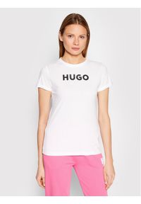 Hugo T-Shirt 50473813 Biały Slim Fit. Kolor: biały. Materiał: bawełna #1