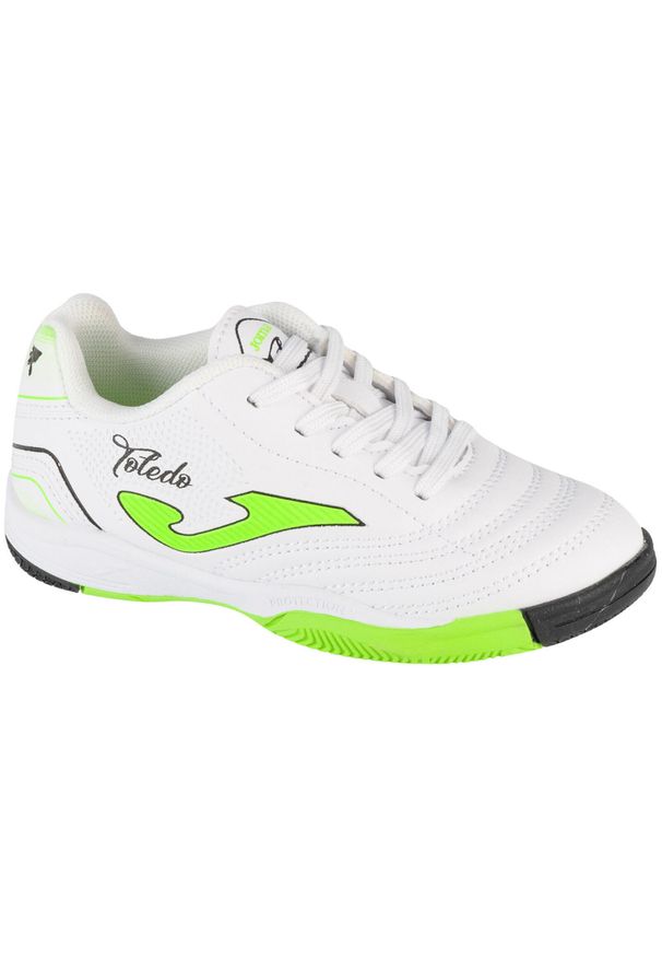 Joma - Buty halowe - halówki chłopięce, Toledo Jr 25 TOJS IN. Kolor: zielony, czarny, wielokolorowy, biały. Sport: piłka nożna