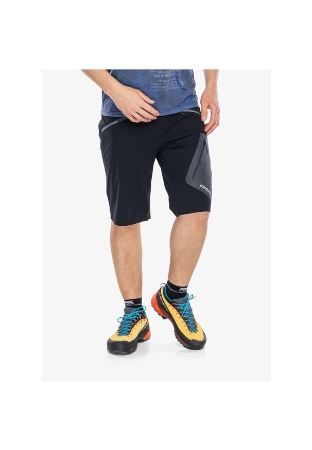 CRAZY - Krótkie spodenki męskie Crazy Short Resolution. Kolor: czarny. Długość: krótkie. Sport: turystyka piesza