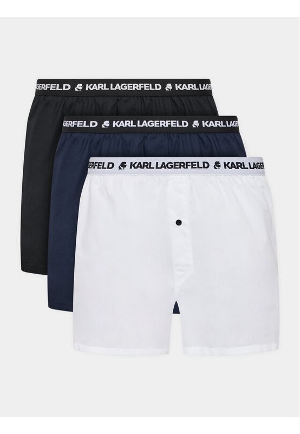 Karl Lagerfeld - KARL LAGERFELD Komplet 3 par bokserek Woven 221M2134 Kolorowy. Materiał: bawełna. Wzór: kolorowy