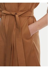 Max Mara Beachwear Kombinezon Canard 2516241019 Brązowy Regular Fit. Kolor: brązowy. Materiał: bawełna