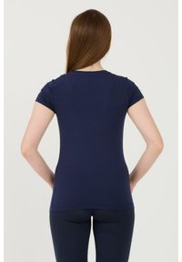 EA7 Emporio Armani - EA7 Granatowy damski t-shirt, Rozmiar M. Kolor: niebieski #4