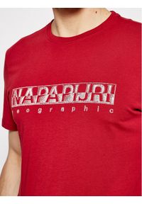 Napapijri T-Shirt Sallar Ss NP0A4F9O Czerwony Regular Fit. Kolor: czerwony #5