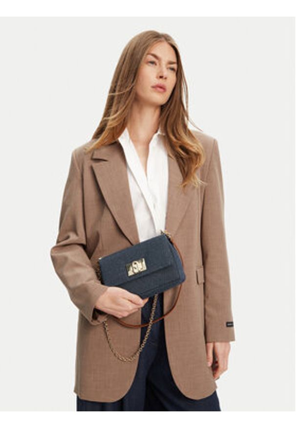 Furla Torebka BAFKACO DE0000 2677S Granatowy. Kolor: niebieski. Materiał: skórzane