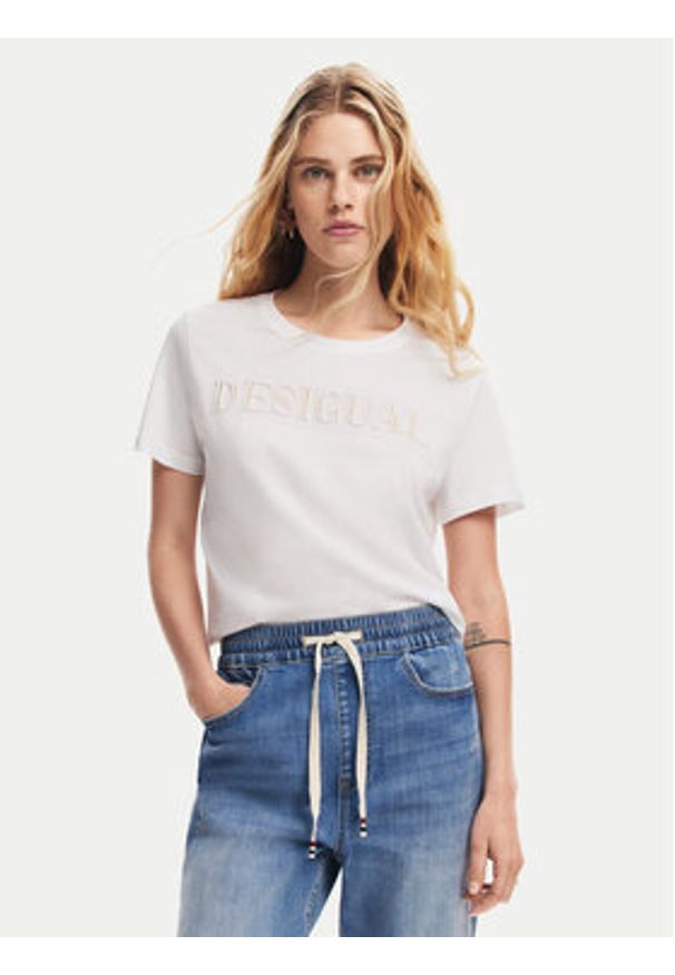 Desigual Jeansy Caliope 24WWDD83 Niebieski Regular Fit. Kolor: niebieski