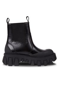 Tommy Jeans Sztyblety Tjw Chunky Chelsea Mix Material EN0EN02375 Czarny. Kolor: czarny. Materiał: skóra #1