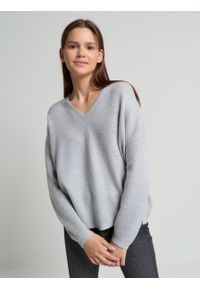 Big-Star - Sweter damski szary Endovina 901. Kolor: szary. Wzór: kolorowy. Sezon: lato, jesień #2