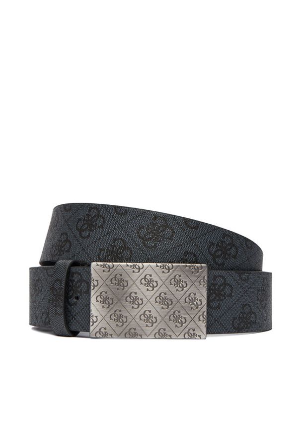 Guess Pasek Męski BM7850 P5440 Granatowy. Kolor: niebieski. Materiał: skóra