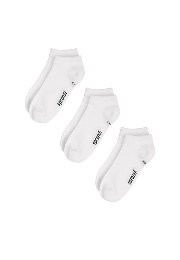 Sprandi Zestaw 3 par niskich skarpet unisex 0MB-003-AW23 (3-pack) Biały. Kolor: biały. Materiał: bawełna