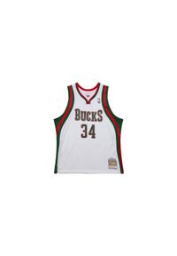 Mitchell & Ness - Koszulka NBA Milwaukee Bucks Giannis Antetokounmpo 2013/14. Kolor: biały. Sport: koszykówka