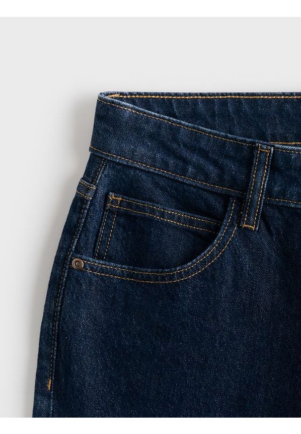 Reserved - Jeansy straight - granatowy. Kolor: niebieski