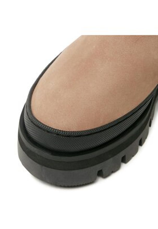 Clarks Kozaki Orianna2 261748184 Beżowy. Kolor: beżowy. Materiał: nubuk, skóra