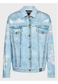 Versace Jeans Couture Kurtka jeansowa 74HAS44P Niebieski Regular Fit. Kolor: niebieski. Materiał: bawełna