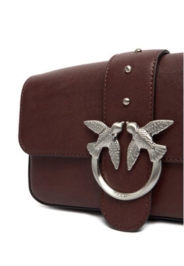 Pinko - PINKO Torebka Love One Slouchy Zip Mini AI 25-26 PLTT 105345 A2JG Brązowy. Kolor: brązowy. Materiał: skórzane