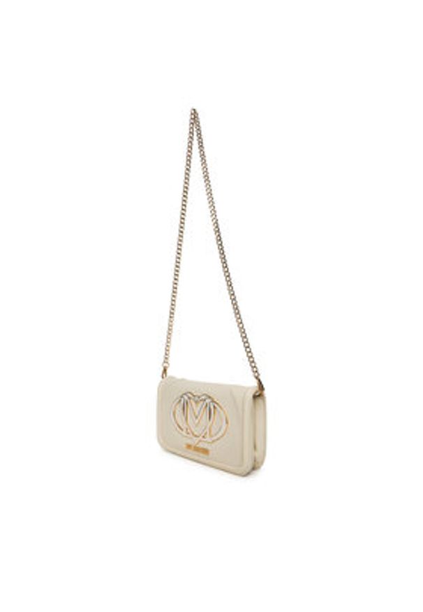 Love Moschino - LOVE MOSCHINO Torebka JC4010PP1NLG0110 Écru. Kolor: kremowy. Materiał: skórzane