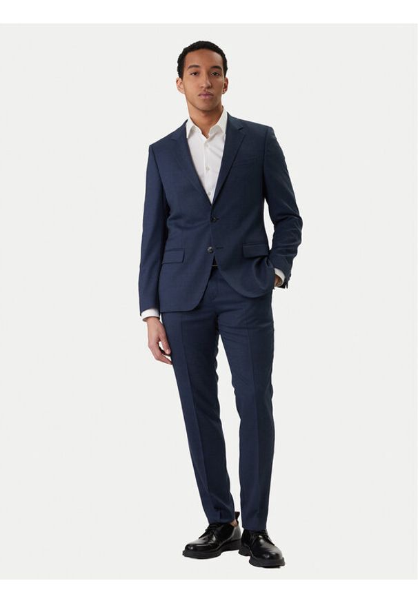 Hugo - HUGO Garnitur Henry/Getlin232X 50558069 Granatowy Slim Fit. Kolor: niebieski. Materiał: syntetyk