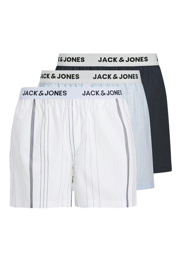 Jack & Jones - Jack&Jones Komplet 3 par bokserek Anchor 12276583 Kolorowy. Materiał: bawełna. Wzór: kolorowy