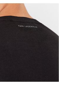 Karl Lagerfeld - KARL LAGERFELD Sweter 655029 534301 Czarny Regular Fit. Typ kołnierza: dekolt w karo. Kolor: czarny. Materiał: bawełna #4