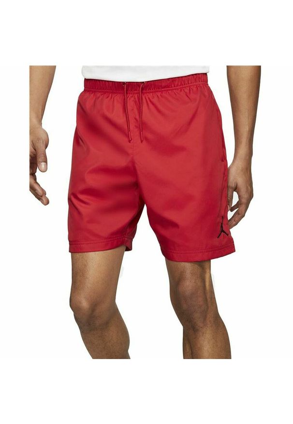 Nike - Krótkie Spodenki Sportowe Męskie Jordan Jumpman. Kolor: czerwony. Materiał: materiał, syntetyk. Długość: krótkie