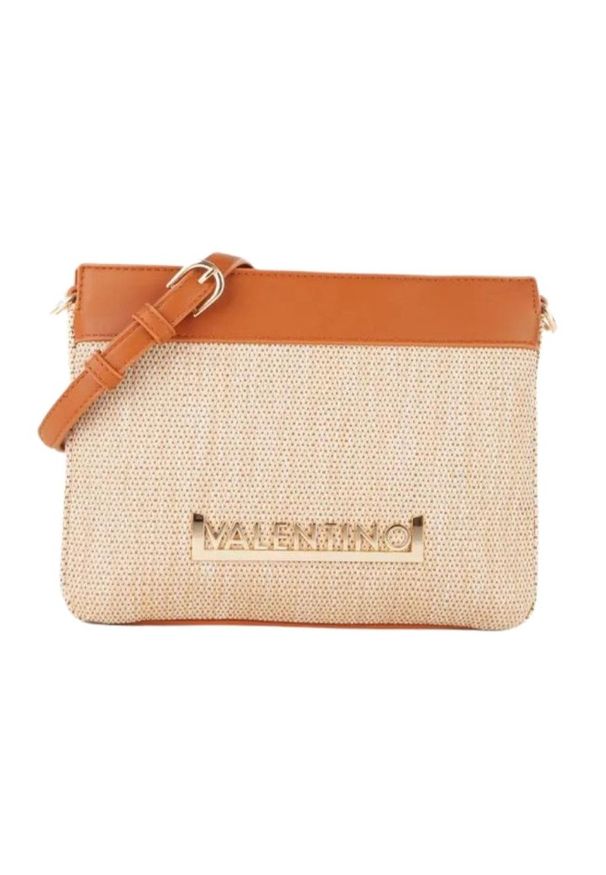 Valentino by Mario Valentino - VALENTINO Brązowa torebka Copacaban Crossbody. Kolor: brązowy. Wzór: paski
