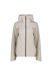 Kurtka przeciwdeszczowa damska CMP. Kolor: beżowy. Sport: turystyka piesza #1