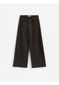 Reserved - Jeansy wide leg soft - dark grey jeans