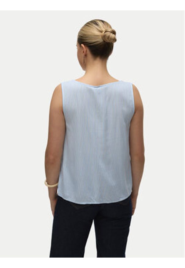 Vero Moda Top Bumpy 10325830 Błękitny Standard Fit. Kolor: niebieski. Materiał: wiskoza