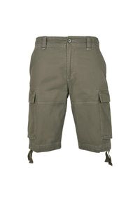 BUILD YOUR BRAND - Męskie Szorty Cargo W Stylu Vintage. Kolor: zielony