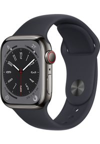APPLE - Smartwatch Apple Watch 8 GPS + Cellular 41mm Midnight Stainless Steel Sport Granatowy (MNJJ3FD/A). Rodzaj zegarka: smartwatch. Kolor: niebieski. Styl: sportowy #1