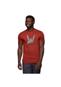 Koszulka Turystyczna Męska Black Diamond Rock On SS T-Shirt. Kolor: czerwony. Sport: turystyka piesza #1