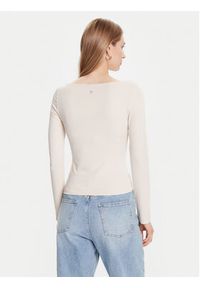 Guess Bluzka W5BP46 KCYV2 Beżowy Slim Fit. Kolor: beżowy. Materiał: wiskoza #3
