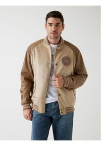 Guess Kurtka bomber M5BL2B K1062 Beżowy Regular Fit. Kolor: beżowy. Materiał: syntetyk