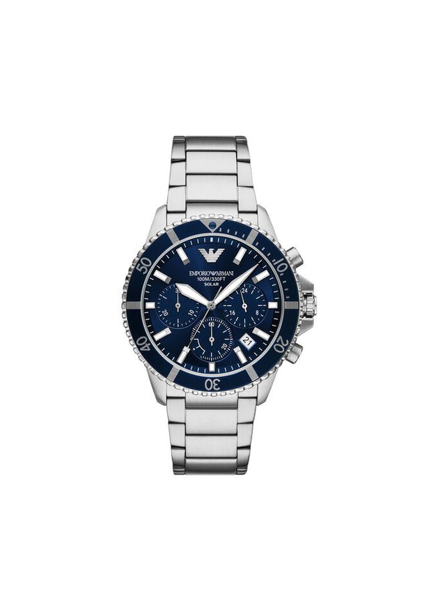 Zegarek Emporio Armani. Kolor: srebrny