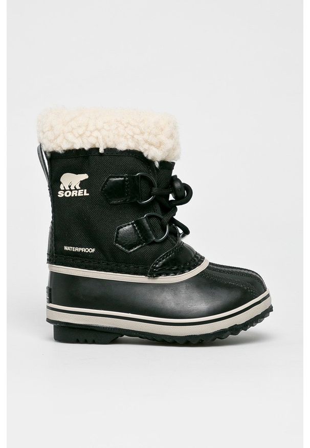sorel - Sorel - Śniegowce Childrens Yoot Pac. Nosek buta: okrągły. Kolor: czarny. Materiał: guma