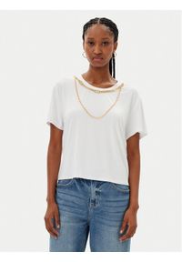 MET T-Shirt M10 262TP Biały Regular Fit. Kolor: biały. Materiał: wiskoza